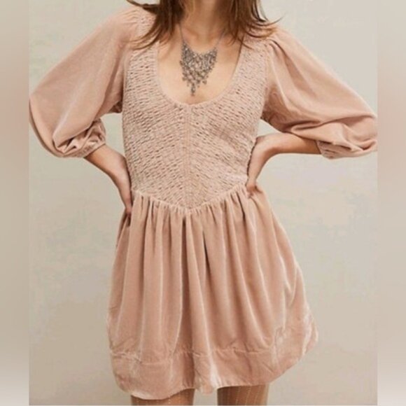 NWOT Free People Farrier Velvet Mini Dress sz L - Picture 6 of 7